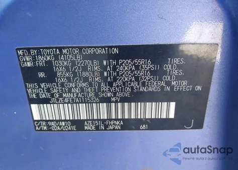 2010 Scion Xb Release Series 7.0 from USA, damaged, VIN JTLZE4FE7A1115326